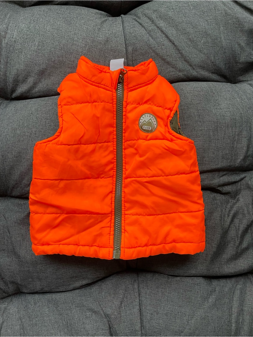 Kids Orange Puffer Vest - Unbranded